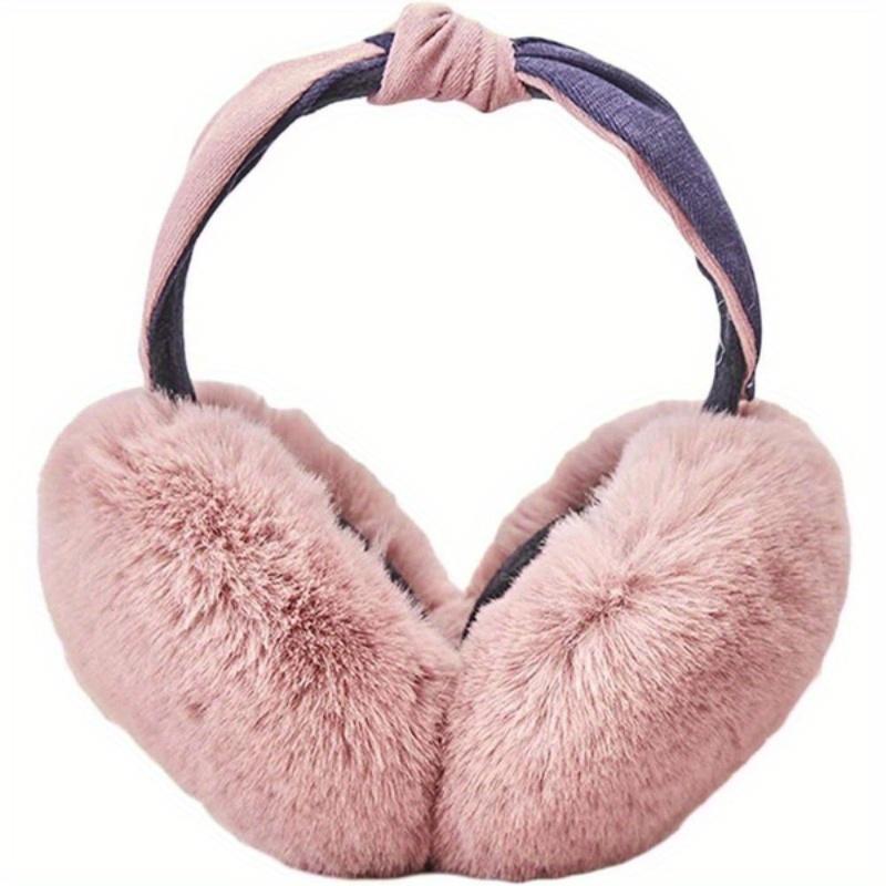 1 Stück Ohrenschützer, Damen Ohrenschützer Winteraccessoires Flauschig Plüsch Faltbar für Mädchen Damen