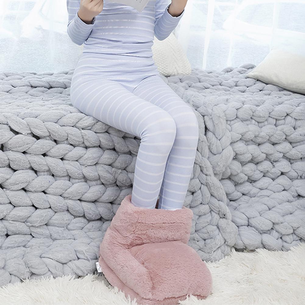 Elektrischer Fußwärmer Fußheizkissen USB-Aufladung Fußwärmepads Waschbarer Fußwärmer Schuh Abnehmbar für Zuhause Schlafzimmer Schlafen