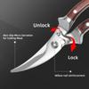 Kitchen Scissors Strong Chicken Bone Scissors Multifunctional Kitchen Shears Stainless Steel Scissors Fish Scale Meat Scissors