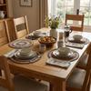 4pcs/set Thickened Round Placemat Heat Resistant Non-Slip Table Placemat Washable Oil-Proof Placemat Restaurant Decor Supplies