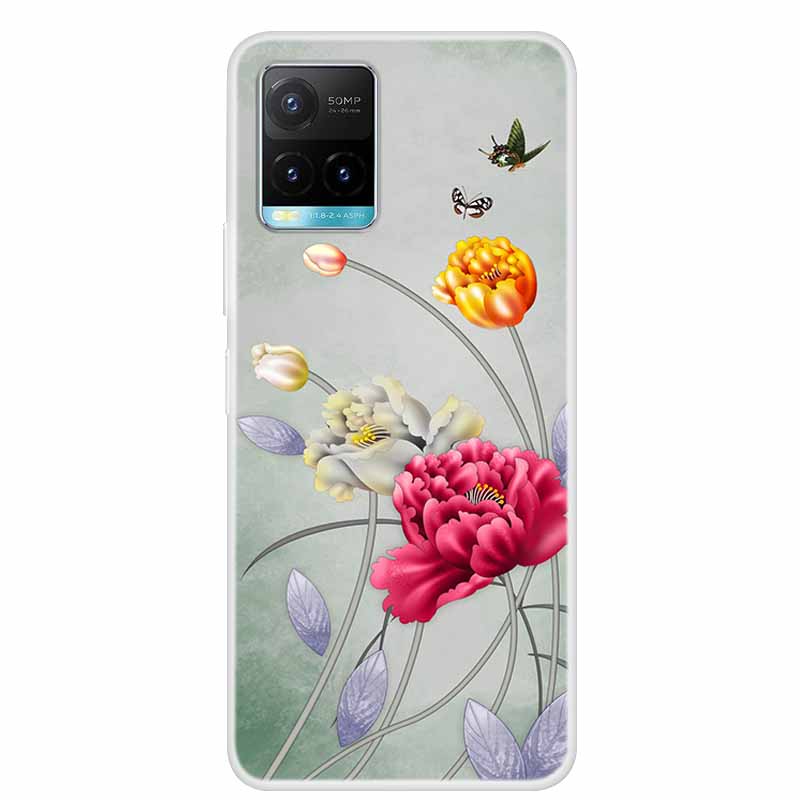 Christmas For Vivo Y21s Case TPU Soft Silicone Back Cover Case For Vivo Y21s V2110 Shockproof Coque VivoY21s Shell Cartoon Funda