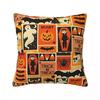 Pillow Case Halloween Themed Square Pillow Cover Retro Trendy Cushion Cover Pattern Pillowcases For Sofa Car Home Decor