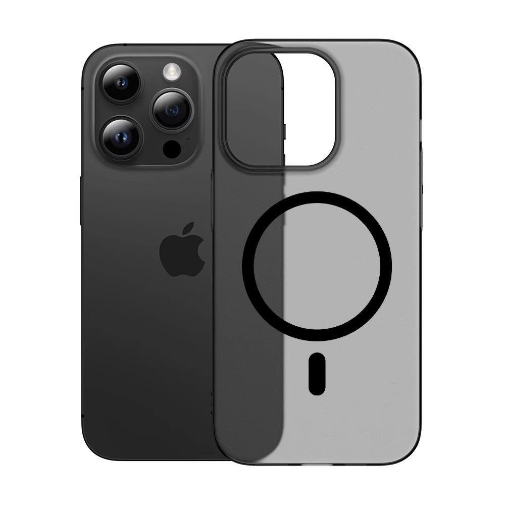 Applicable To IPhone17promax Mobile Phone Case New Apple 15 Matte Magnetic Suction 14 Translucent 12 Ultra Thin Hard Set