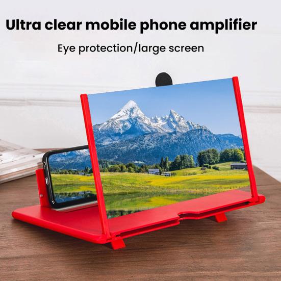 10/12-Inch Screen Magnifier for Cell Phone Foldable Phone Screen Amplifier Adjustable Height Screen Enlarger for All Smartphones