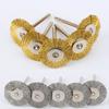 5Pcs 25mm Stainless Steel/copper Wire Wheel Brushes for Dremel Accessories Polishing Brush for Mini Drill Grinder Rotary Tools