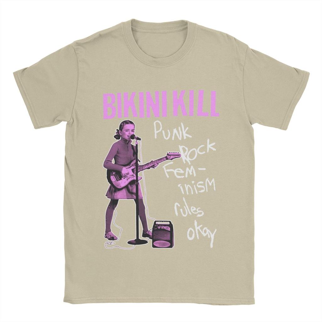 Koszulka Zespołu Bikini Kill Męska Śmieszne Bawełniane Koszulki Okrągły Dekolt Krótki Rękaw T-Shirt Odzież Plus Size