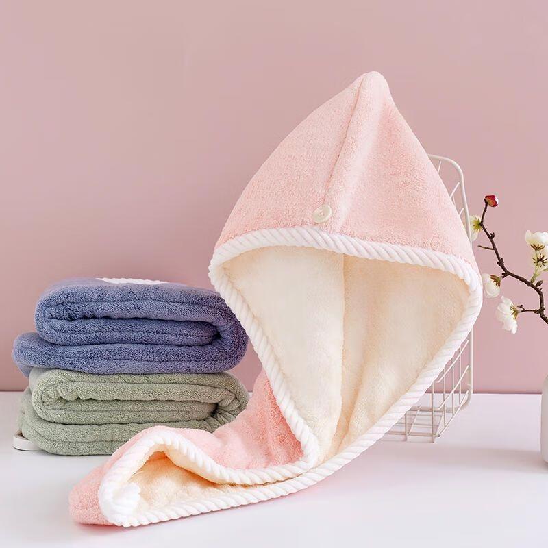JINGRUIXIANG Double-Layer Dry Hair Turban