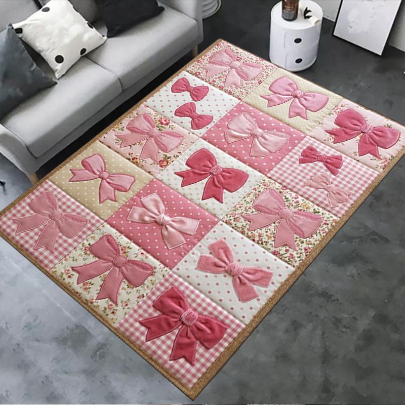 2025 New Gorgeous Bow Carpet Rug for Living Room Bedroom Home Sofa Decoration,Kids play Non-slip Floor Mat112