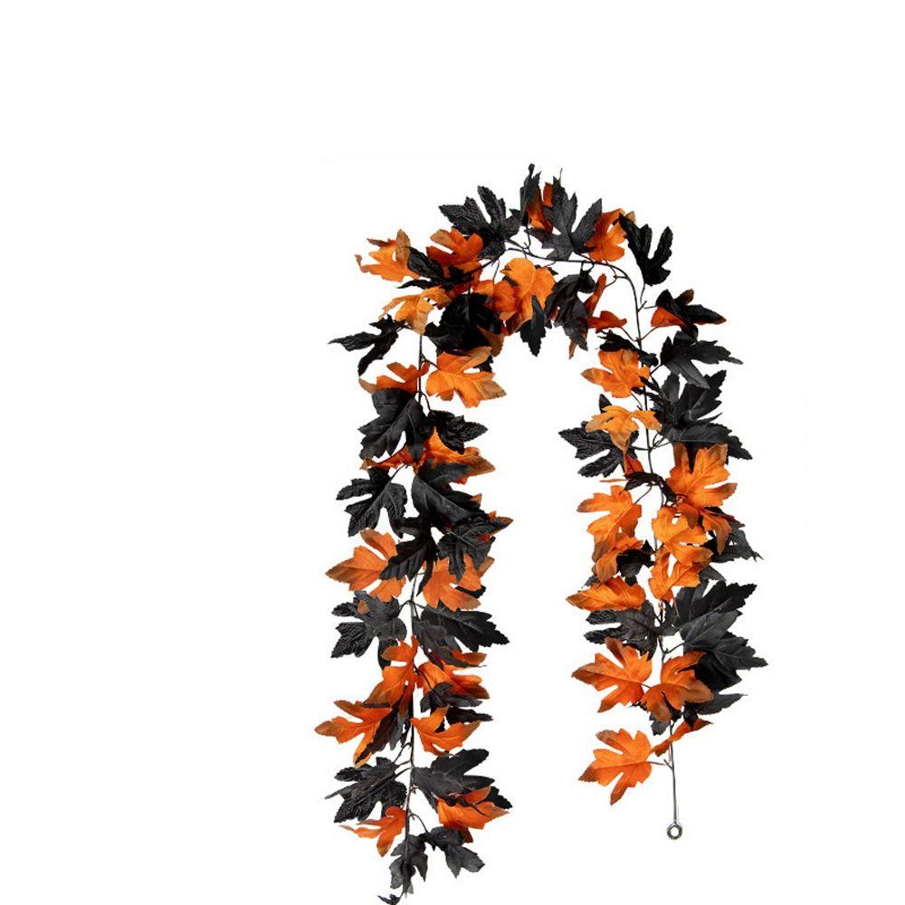 

Retro Halloween Black Maple Leaf Autumn Outdoor Halloween Decorations Thanksgiving style 1