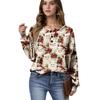 Women's Casual Shirts Long Sleeve Tops Button Up V Neck Loose Knit Fall Favorites For Women