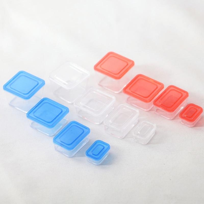 1:12 Dollhouse Fresh Keeping Box 4pcs Lunch Box DIY Kitchen Tableware Decoration