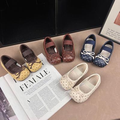 2026 Spring/Autumn Cute Toddler Leather Shoes: Breathable, Non-Slip, Low-Cut Flats In New Korean Style for Girls