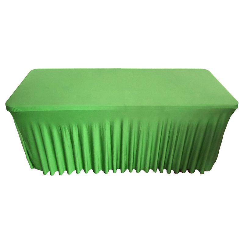 

Elastic Sun Table Skirt - European Style Rectangular, Dustproof & Wrinkle-resistant for Banquets and Conferences 4ft (122x60x76 cm) зелёный