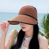 Korean-Style Women's Wide Brim Sun Hat with Bow and Face Mask - Versatile Outdoor UV Protection Hat for Adults