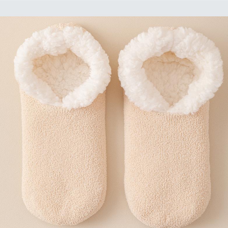 

Нескользящие носки-тапочки с захватом, домашние, из овечьей шерсти, женские, утолщенные, противоскользящие, для пола, теплые, не линяющие, бахилы 2W105