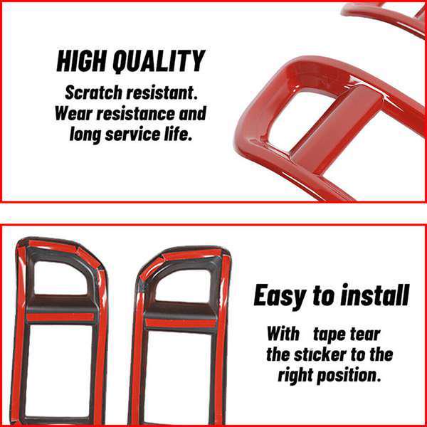 2-Pack Side Air Vent Trim for 18-21 Dodge Ram Center Console