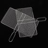 Barbecue Net Thickened Stainless Steel Grill & Vegetable Clip, Disposable Household Mesh Rack Grate