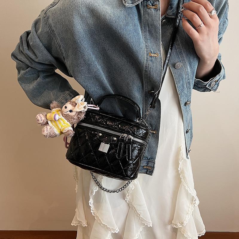 Premium Sense Küçük Kokulu Rüzgar Eşkenar Dörtgen Zincirli Taşınabilir Kutu Çanta Kadın Yabancı Stil Çok Yönlü Omuz Askılı Postacı Çantası