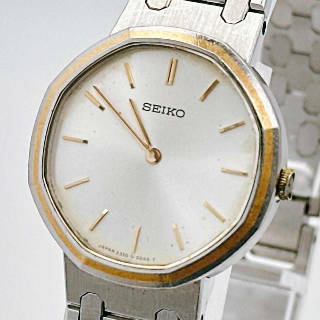 Used Rare [operating/battery replacement] SEIKO Seiko Asier ladies watch octagonal