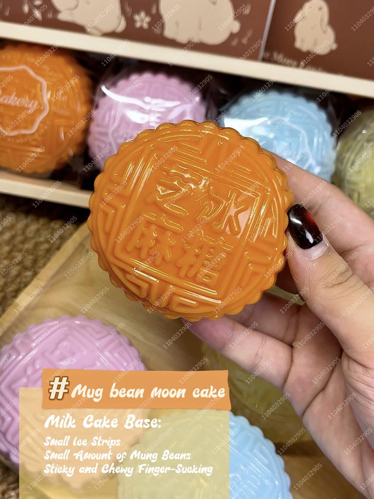 Moon Cake Stress Ball Slushie Snow Skin Moon Cake Crunchy Squishy Toy Moldable No Bounce ASMR Anti Stress Fidget Toys for Adults