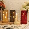 Xiaomi Clear Acrylic 3 Wick Flickering Flameless LED Candles Battery Operated Realistic Pillar Candles for Home Weddings Parties Decor