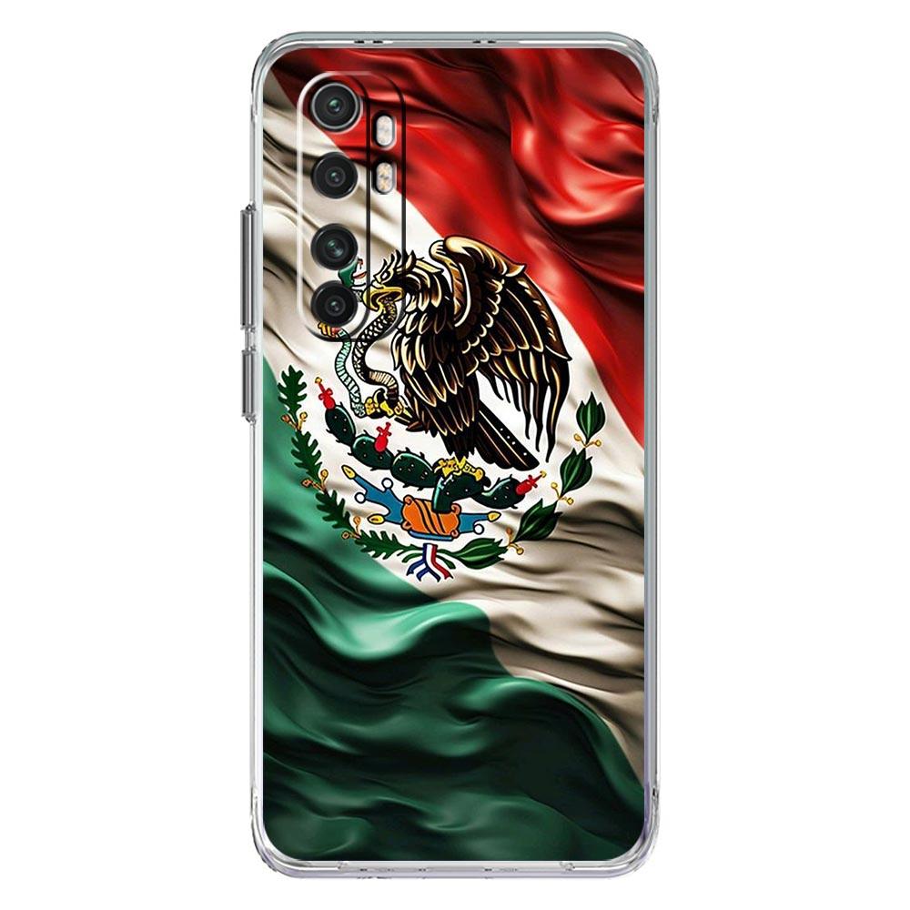 Phone Case For Xiaomi Poco X6 X5 NFC X3 F6 F5 Pro F4 F3 M3 14 13T 12T 12 13 Lite 11 Mi 5G Clear Cover Mexico Flag