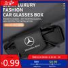 GLC GLB For Mercedes-Benz Car Sun Shield Leather Glasses Storage Box For Mercedes Benz A C E S G Class GLC CLE CLA GLB GLS AMG