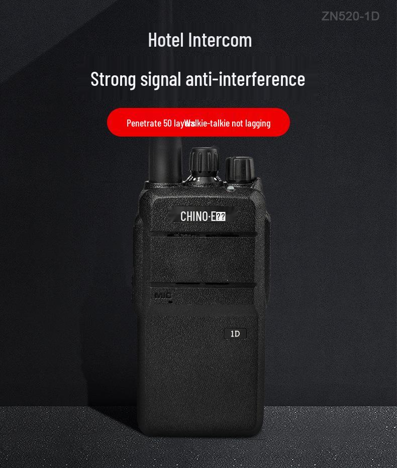 Zhongnuo 1D High-Power Wireless Walkie-Talkie for Security, Construction, and Touring