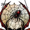Indoor Porch Hanging Decor Halloween Wind Chime Skull Spider Suncatcher Double Side Printed Acrylic Window Dark Aesthetic Room Accents Ornament,