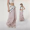 2026 Womens Parachute Cargo Pants Straight Leg Loose Vintage Embroidered Casual Trousers