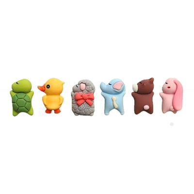 Set mit 6, Autodekoration, Innendekoration, Figur, Autos, Niedlich, Tiere, Zubehör, Mini-Größe, Doppelseitiges Klebeband enthalten (Schlafseite)