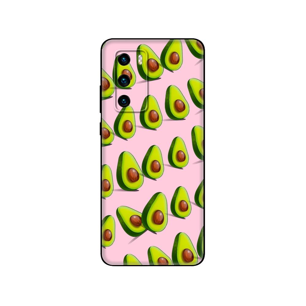 Black Tpu Case For Huawei P30 Lite P30 Pro P40 Case For Huawei P40 LITE E P Smart 2020 Case Cover Green Avocado