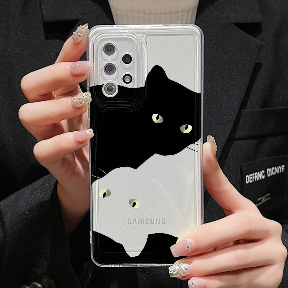Klarer Fall für Samsung S24 Ultra A54 5G A53 A52 S23 Plus S22 S21 S20 FE A35 A55 A34 A33 A32 A14 A13 Silikon-Schmetterlingsabdeckungen