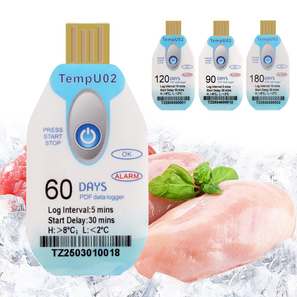 Temperature Data Logger USB Temp Record 18000 Data Capacity Temp Recorder Disposable Thermometer Logger for Cold Chain Fresh Tag