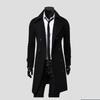 Men's Slim Jacket Double-breasted Extra Long Slit Windbreaker Men's Woolen Coat