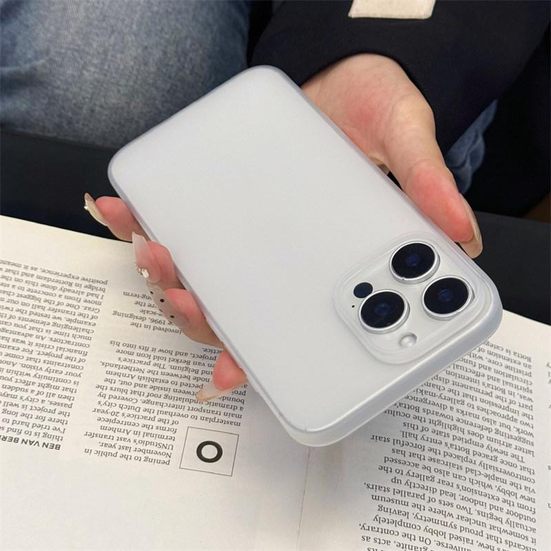 Ultra Thin Matte Hard PC Translucent Clear Phone Case For iPhone 16 15 14 13 Pro Max  Shockproof Slim Skin Back Cover