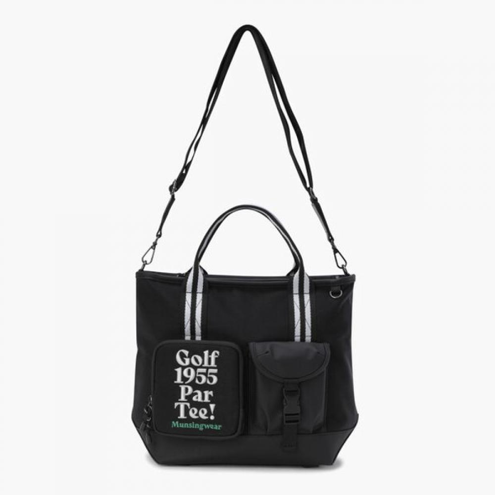 MunSingwear Women S Double Pocket Tote Bag Black Mr122lbg12