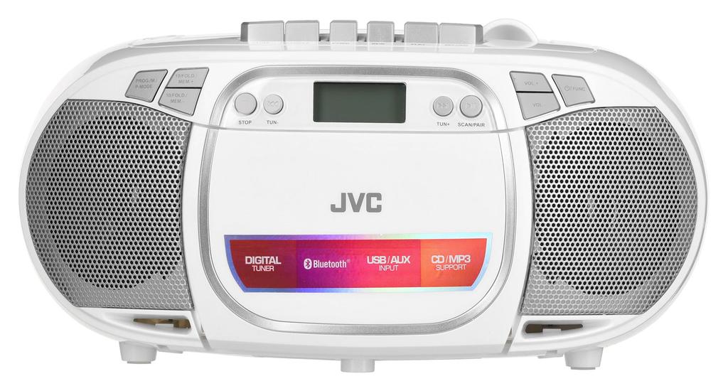 JVC RC-E451W Boombox white radio player