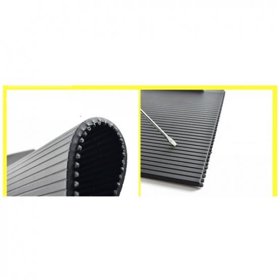 Front Center Cup Holder Slide Roller Blind Cover For VW Magotan 2008-2016 Black