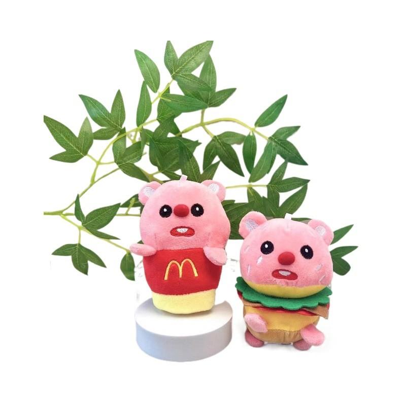 Plush Beaver Whimsical Doll In Hamburger And French Fry Styles Ideal For Kids Room Decor