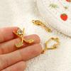 2Pcs Sport Connector Charms Cubic Zirconia Pendants Pickleball Paddle Golf Club 304 Stainless Steel 18k Gold Plated DIY Necklace