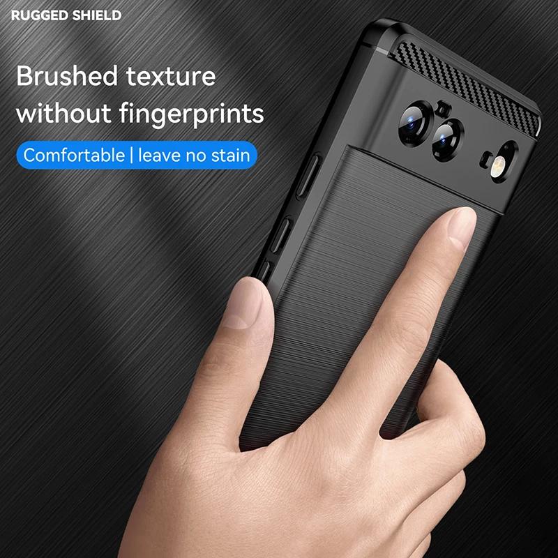 Non-Slip Carbon Fiber Rubber Case for Google Pixel 10 Pro XL 8A 9A 9 6 Pro 7 8 7A 6A 5 5A 4 4A XL Pixel10 Pixel9 Back Cover