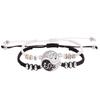 Alloy Tai Chi Bagua Hand-Woven Couple Bracelet Set