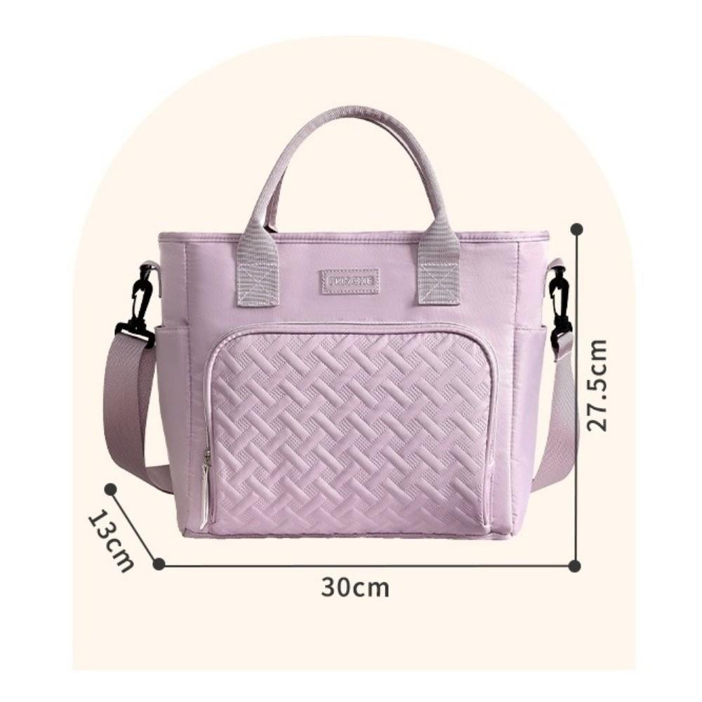 Portable Polyester Lunch Bag Waterproof Leakproof Insulated Cooler Bag Large Capacity Collapsible Lunch Pouch for School Work