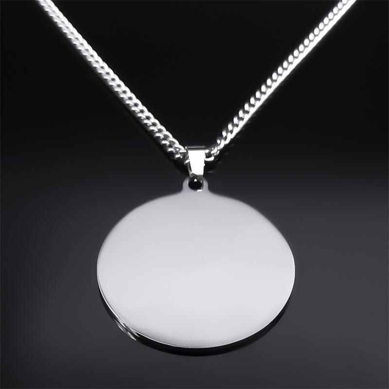 Colliers Médailles Saint François d'Assise pour Femmes Hommes Acier Inoxydable Couleur Argent Protecteur des Animaux Collier Bijoux N7569