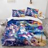 Hot Anime beautiful girl Hatsune Miku Balinese Duvet Cover Set Bedding with 1-2 Pillowcases Room Teens Bedroom Decor Fans Gift