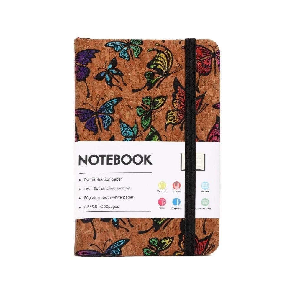 PU Leather A6 Notebook Printed Pattern Writing Book Portable Diary Book  Gift