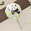 Traditional Chinese Hand-Painted Panda Fans (Set of 5)