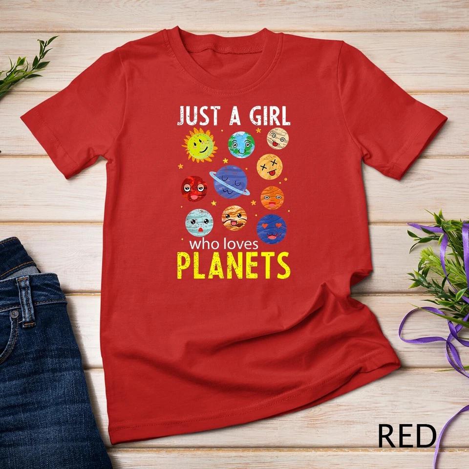 Astronomy Lover Space Scientist Girls Women Cute Planets Unisex T-shirt 6 XL