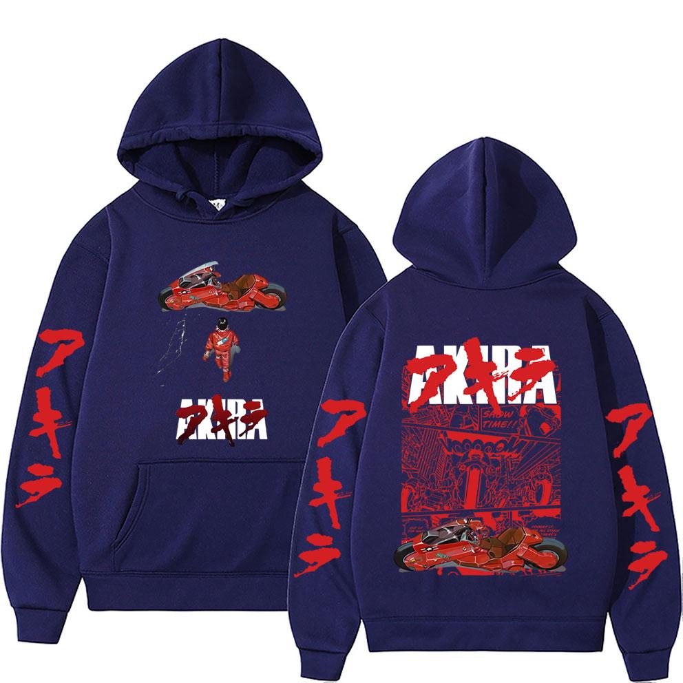 Japanese Science Fiction Cartoon Movie Anime Akira Shotaro Kaneda Graphic Hoodie Men Women Hip Hop Vintage Oversized Sweatshirt